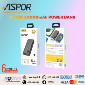ASPOR A336 20000mAh 22.5W FAST CHARGING POWER BANK