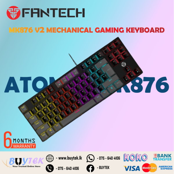 FANTECH ATOM TKL MK876 MECHANICAL GAMING KEYBOARD
